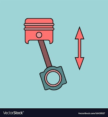 Flat icon design collection car piston movement vector image