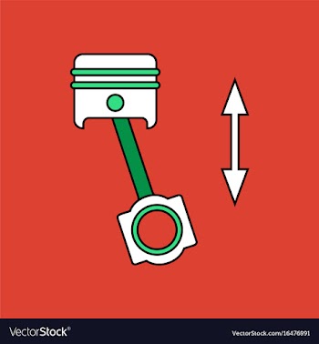Flat icon design collection car piston movement vector image
