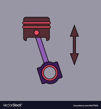 Flat icon design collection car piston movement vector image