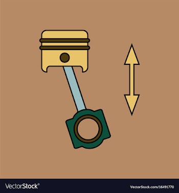 Flat icon design collection car piston movement vector image