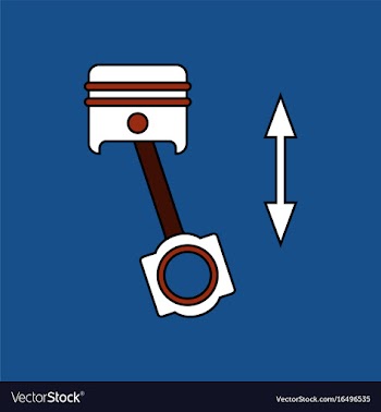 Flat icon design collection car piston movement vector image