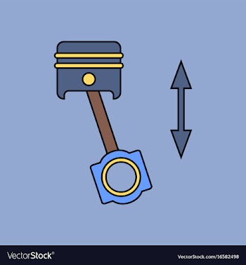Flat icon design collection car piston movement vector image