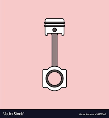Flat icon design collection car piston vector image