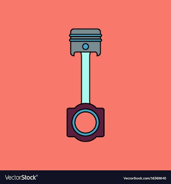 Flat icon design collection car piston vector image