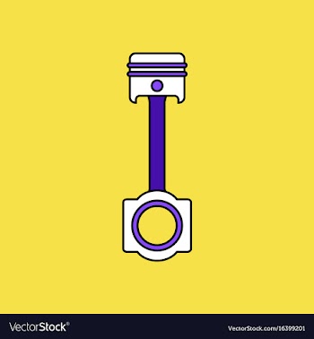 Flat icon design collection car piston vector image