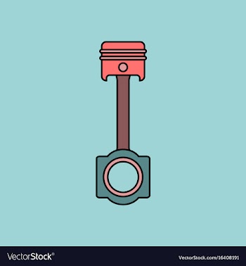 Flat icon design collection car piston vector image