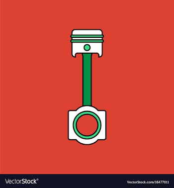Flat icon design collection car piston vector image