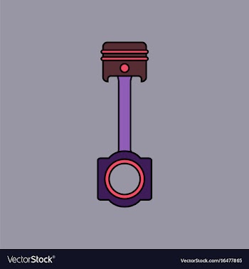 Flat icon design collection car piston vector image