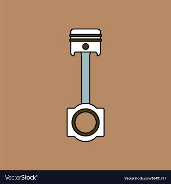 Flat icon design collection car piston vector image