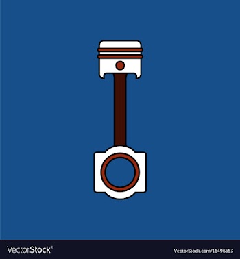 Flat icon design collection car piston vector image