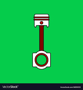 Flat icon design collection car piston vector image