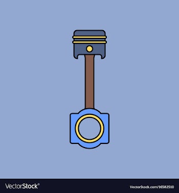 Flat icon design collection car piston vector image