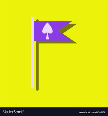 Flat icon design collection cards symbol on flag vector image