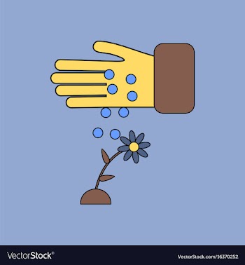 Flat icon design collection care for flower vector image