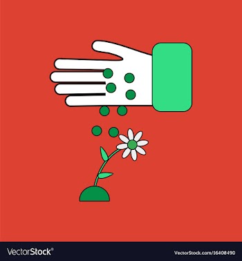 Flat icon design collection care for flower vector image