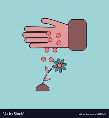 Flat icon design collection care for flower vector image