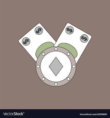Flat icon design collection casino chip and cash vector image