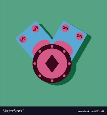 Flat icon design collection casino chip and cash vector image