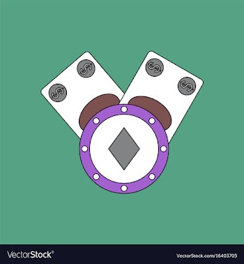 Flat icon design collection casino chip and cash vector image