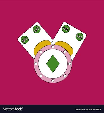Flat icon design collection casino chip and cash vector image