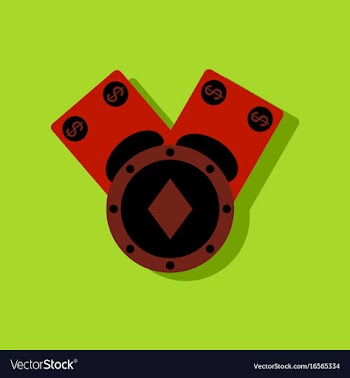 Flat icon design collection casino chip and cash vector image