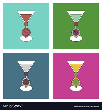 Flat icon design collection casino chip and vector image