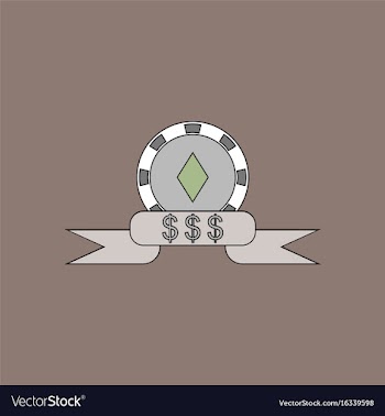 Flat icon design collection casino chip dollar vector image