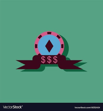 Flat icon design collection casino chip dollar vector image