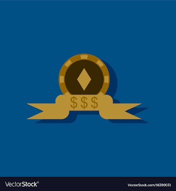 Flat icon design collection casino chip dollar vector image