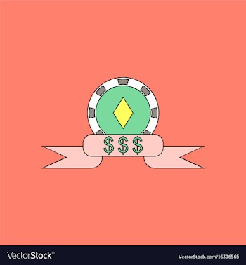 Flat icon design collection casino chip dollar vector image