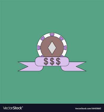 Flat icon design collection casino chip dollar vector image