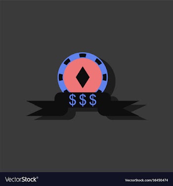 Flat icon design collection casino chip dollar vector image