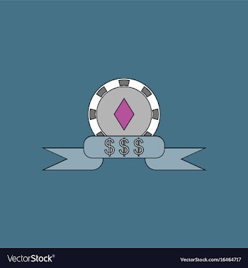 Flat icon design collection casino chip dollar vector image