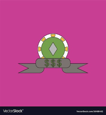 Flat icon design collection casino chip dollar vector image