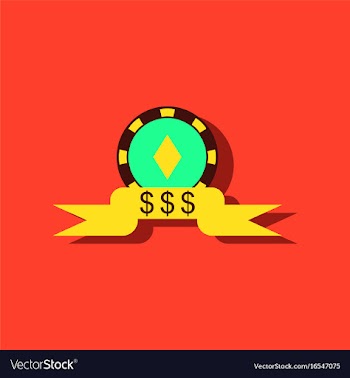 Flat icon design collection casino chip dollar vector image