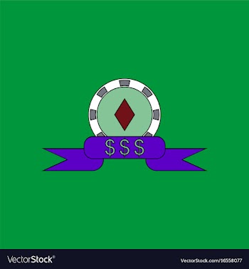 Flat icon design collection casino chip dollar vector image