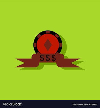 Flat icon design collection casino chip dollar vector image