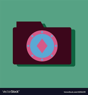 Flat icon design collection casino chip on folder vector image