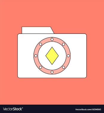 Flat icon design collection casino chip on folder vector image