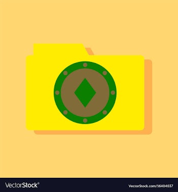 Flat icon design collection casino chip on folder vector image