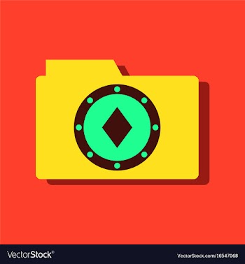Flat icon design collection casino chip on folder vector image