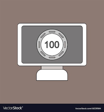 Flat icon design collection casino chip on screen vector image