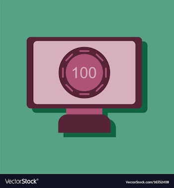 Flat icon design collection casino chip on screen vector image