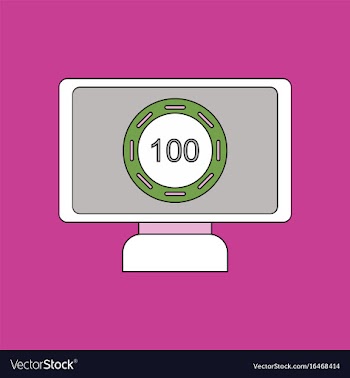 Flat icon design collection casino chip on screen vector image
