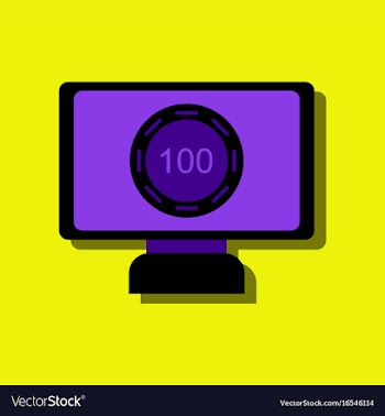 Flat icon design collection casino chip on screen vector image