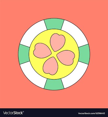 Flat icon design collection casino chip vector image