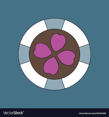 Flat icon design collection casino chip vector image