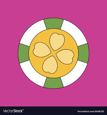Flat icon design collection casino chip vector image