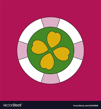 Flat icon design collection casino chip vector image