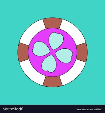 Flat icon design collection casino chip vector image
